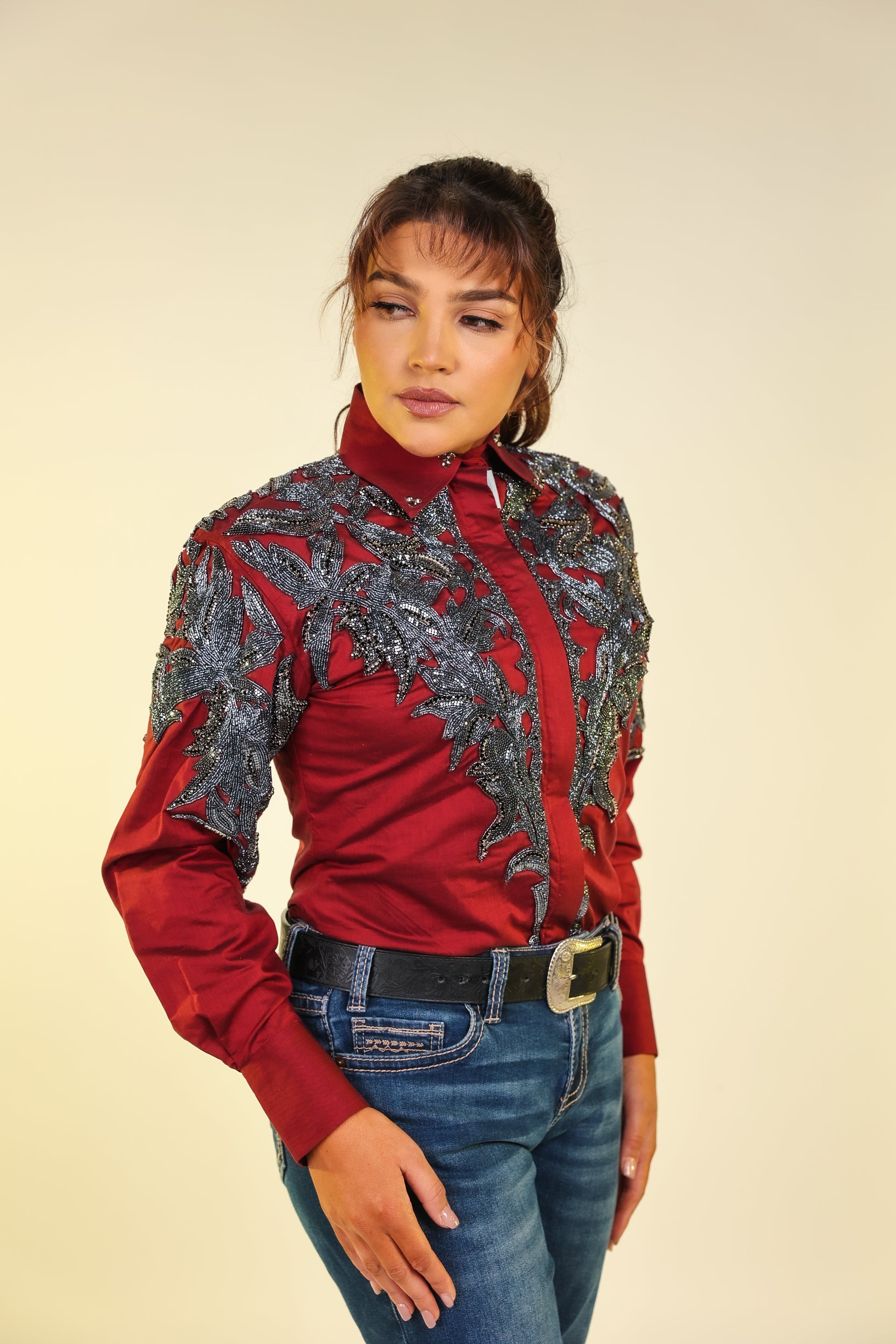 Red Gunmetal Show Shirt