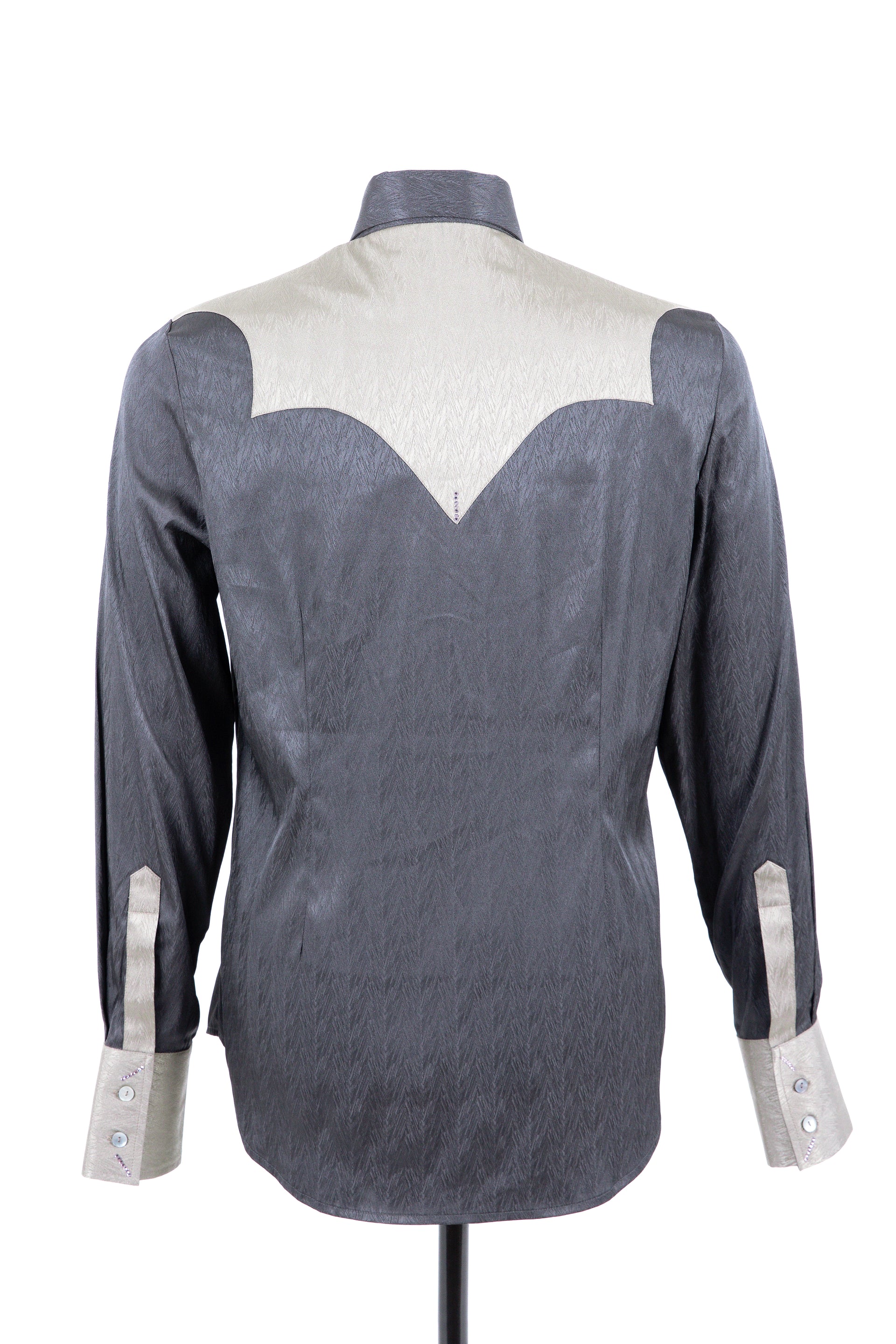 Chevron Satin Shirt RCR_006