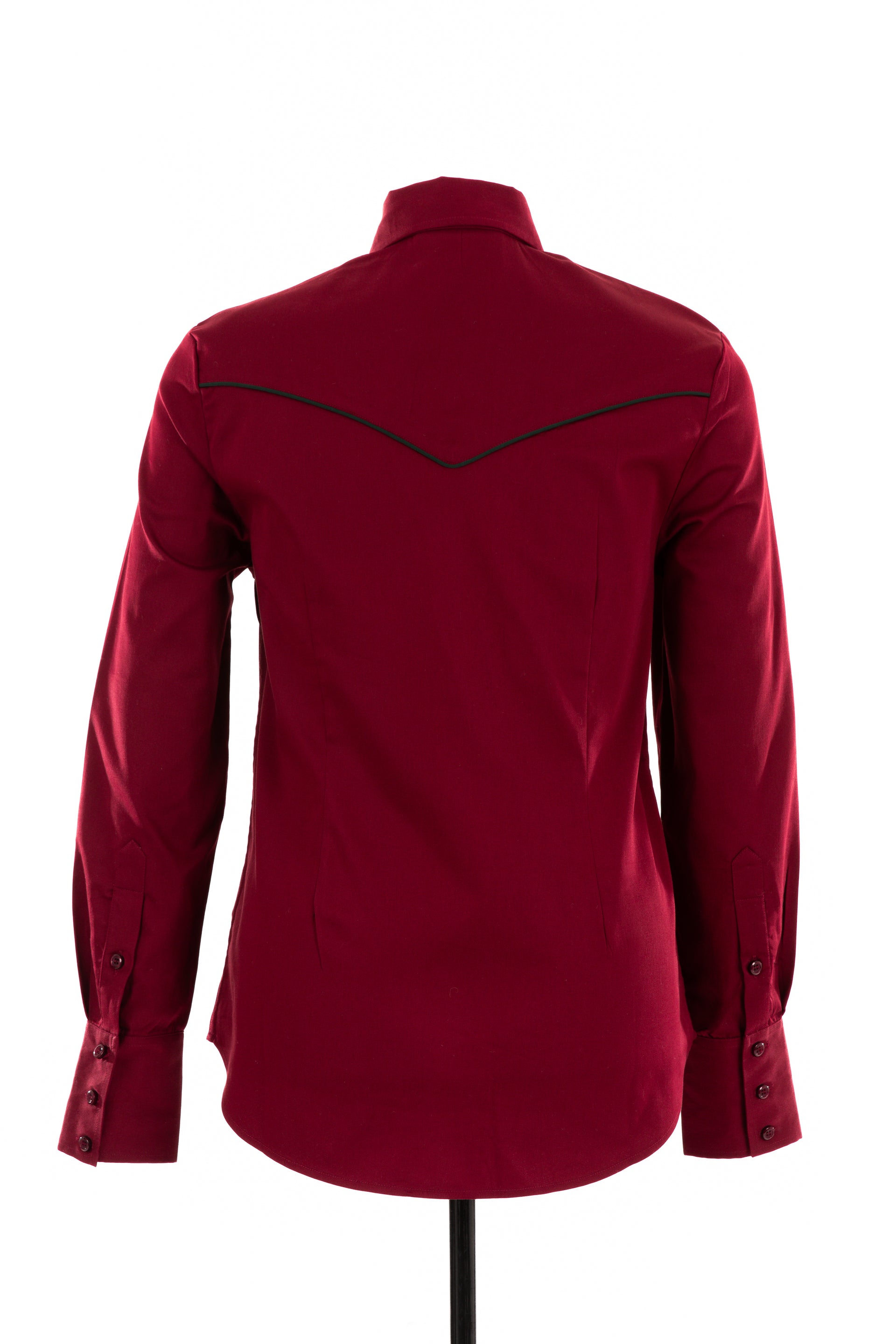 Contrast Piping Show Shirt (Red/Green)