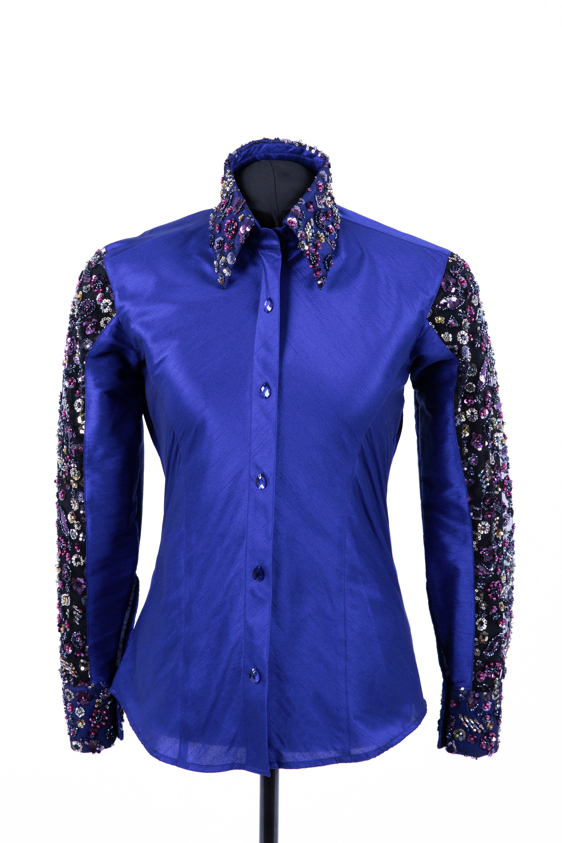 Floral Beaded Lace Show Blouse RS_003