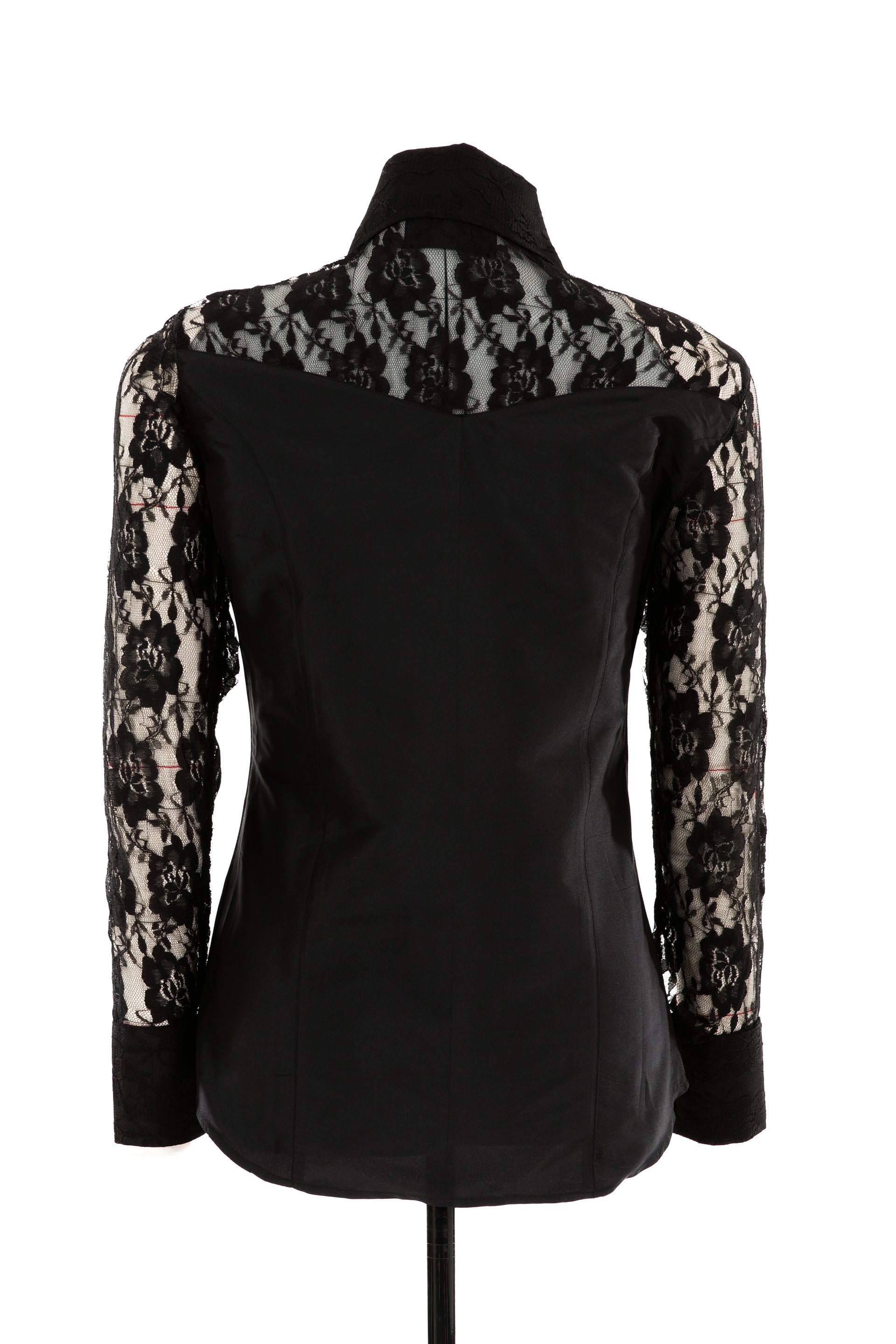 Lace & Taffeta Show Shirt (Black)