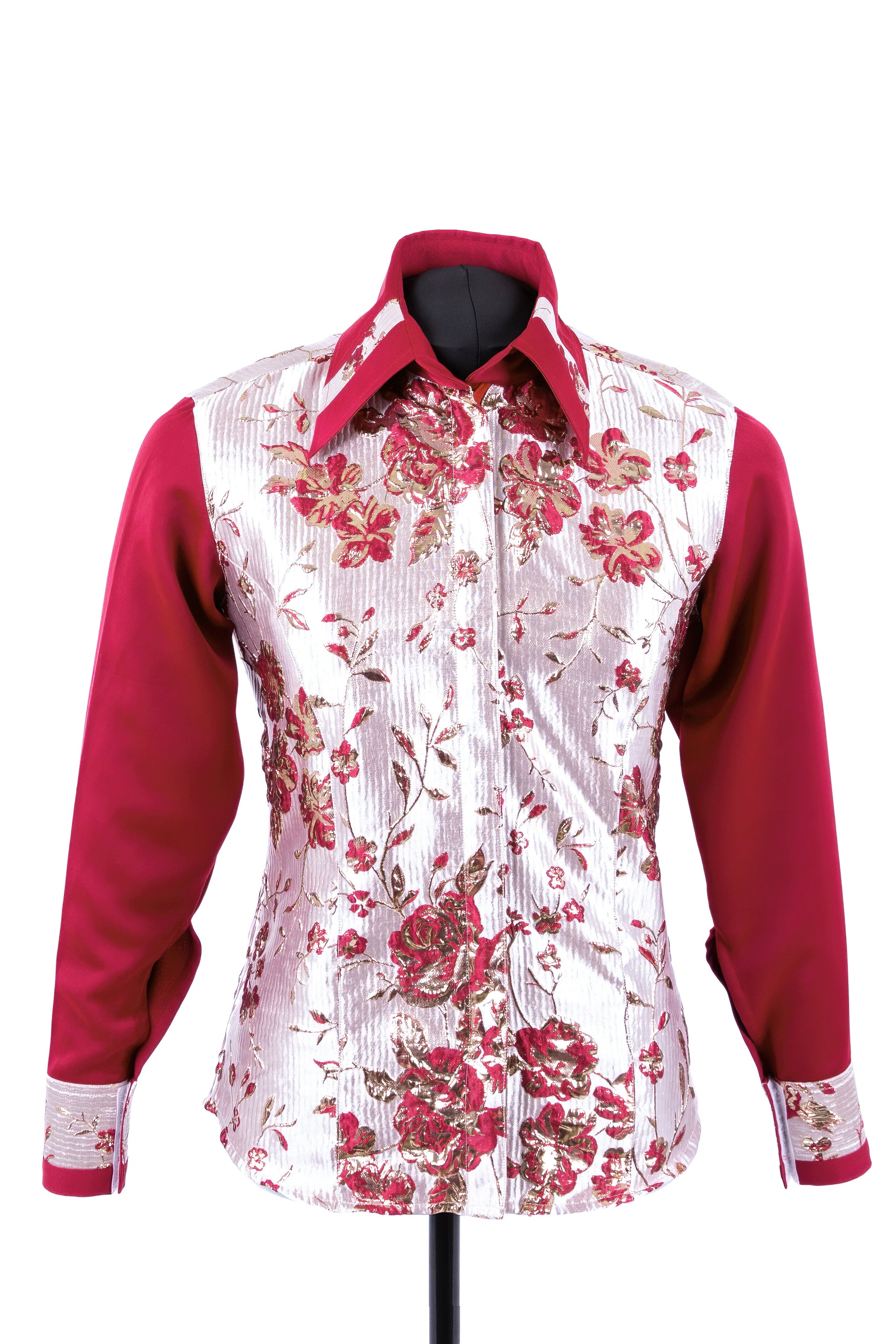 Metallic Rose Show Blouse RS_013
