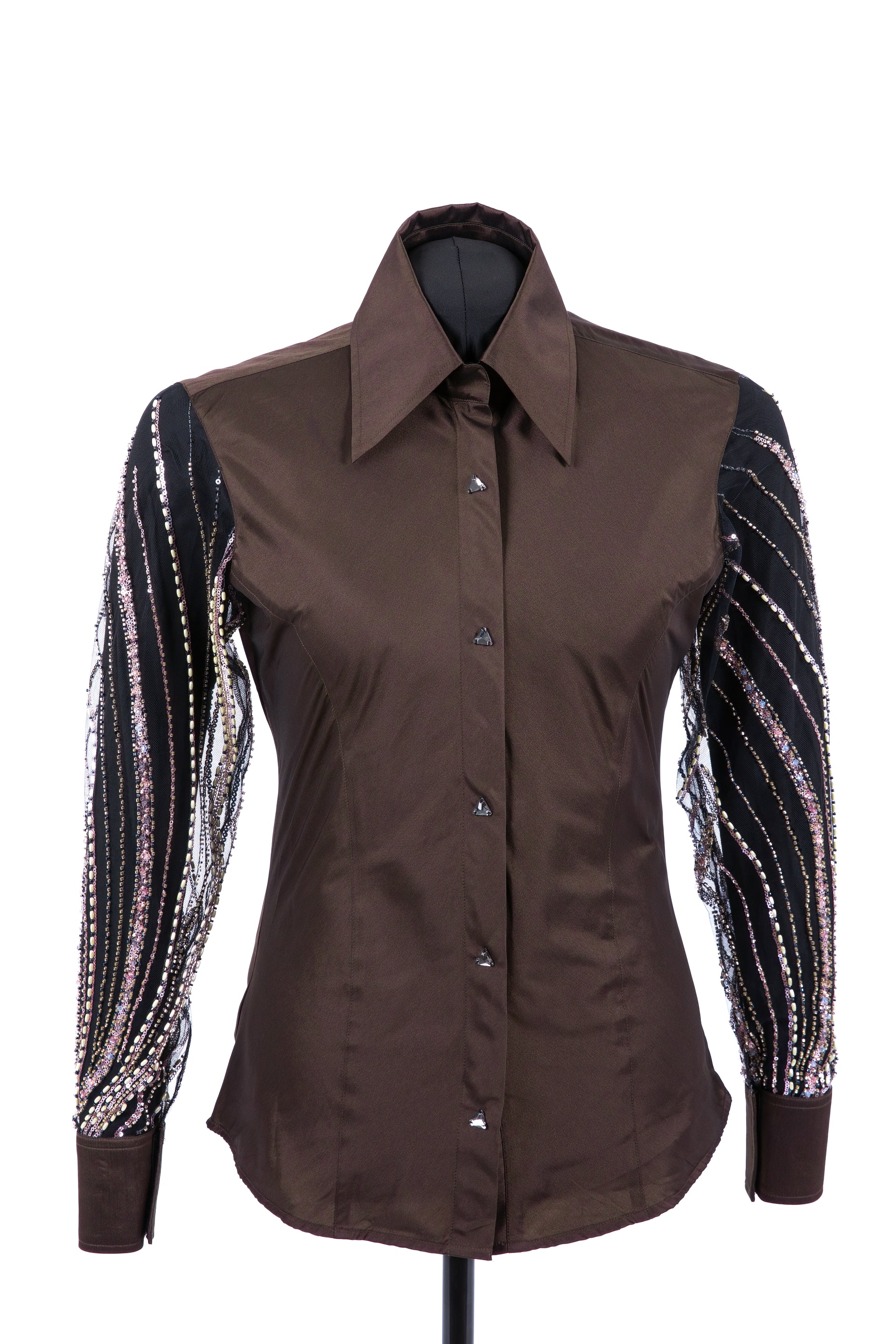 Wave Lace Taffeta Show Blouse