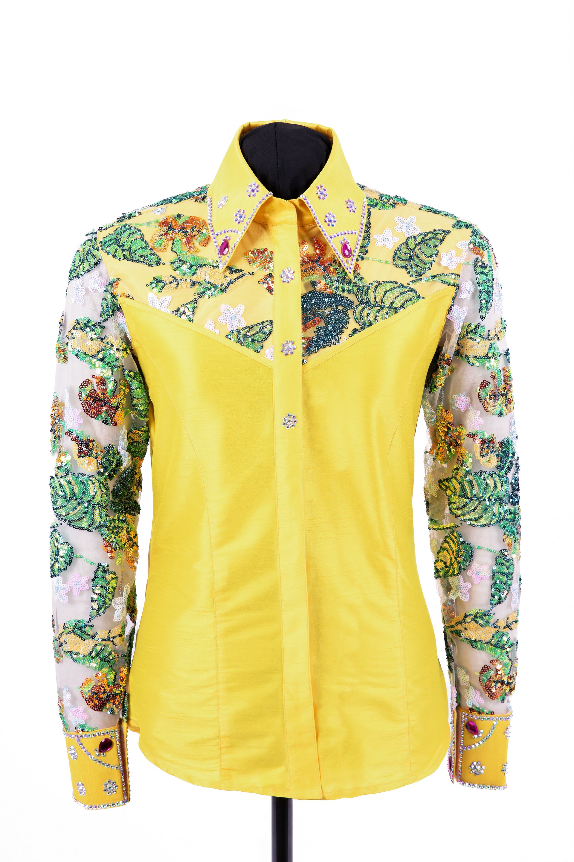 Jungle Lace Taffeta Show Blouse RS_001